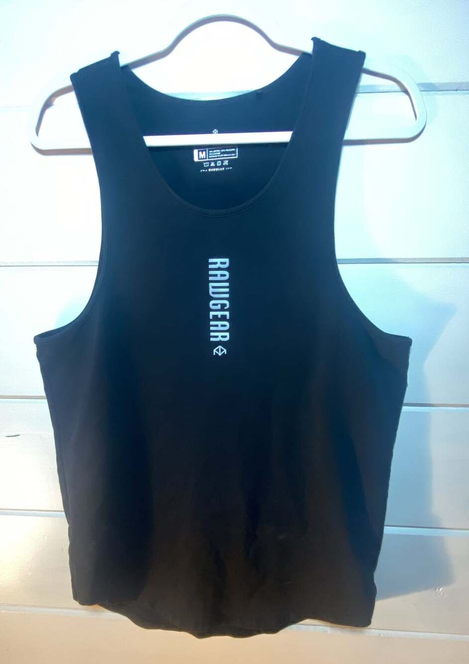 Athletic, Rawgear Tank Top Size M Black Gym Singlet